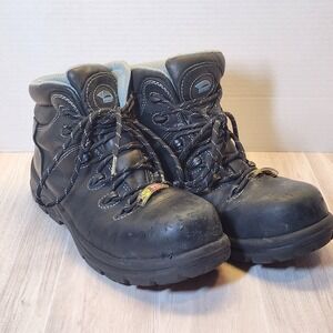 Framer Composite Toe Work Boots Avenger Black Women size 8 moderate condition